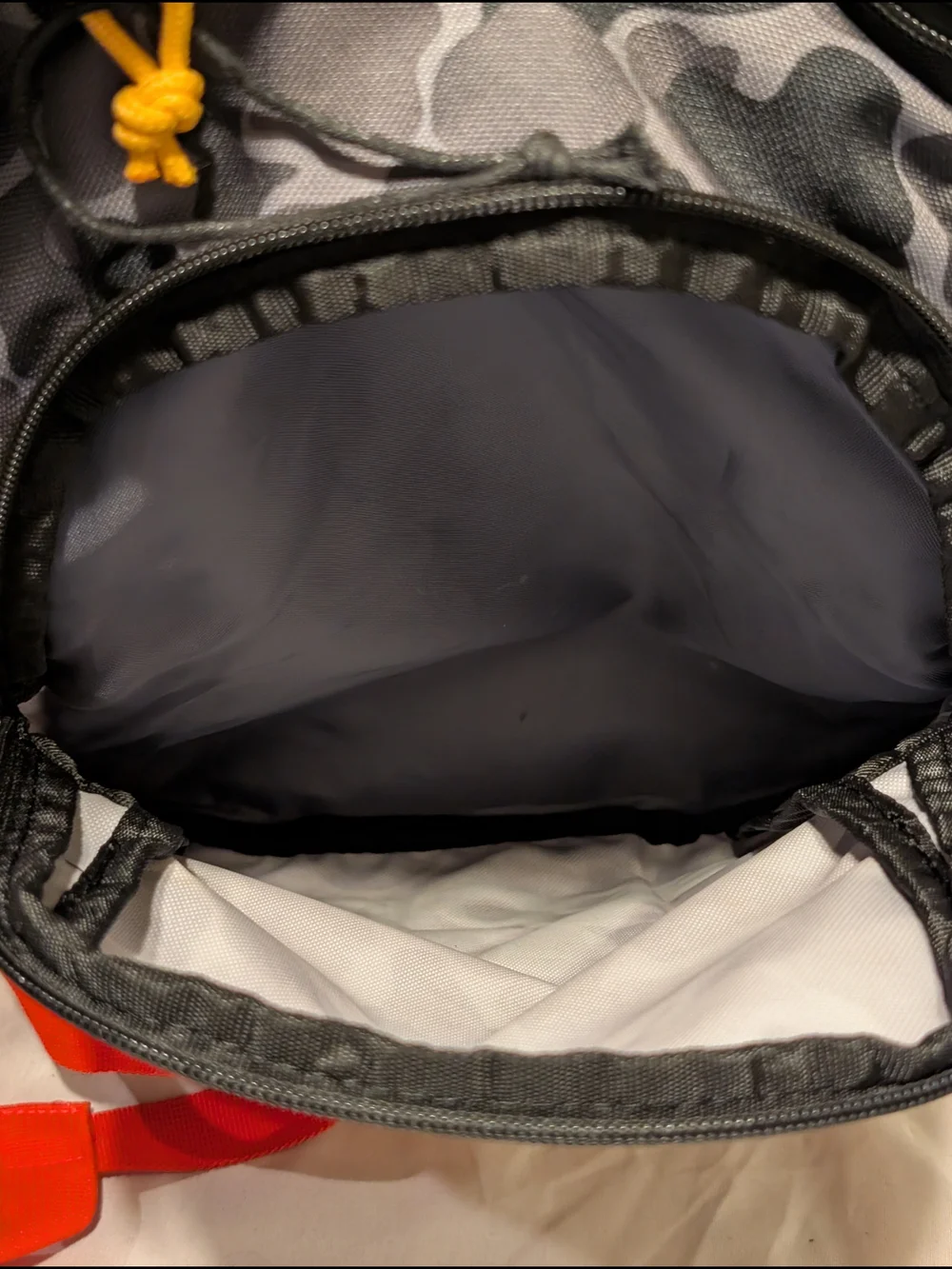 adidas Kid's Gray Camo Backpack with Yellow Logo